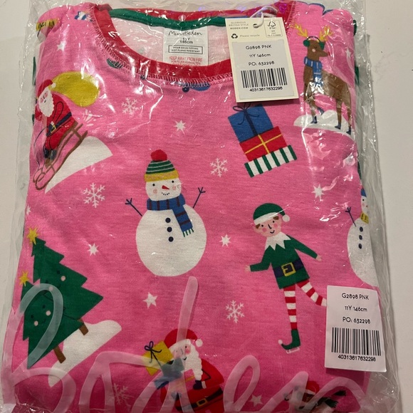 NWT Mini Boden Twin Pack Snug Pajamas size 11Y - Picture 2 of 3